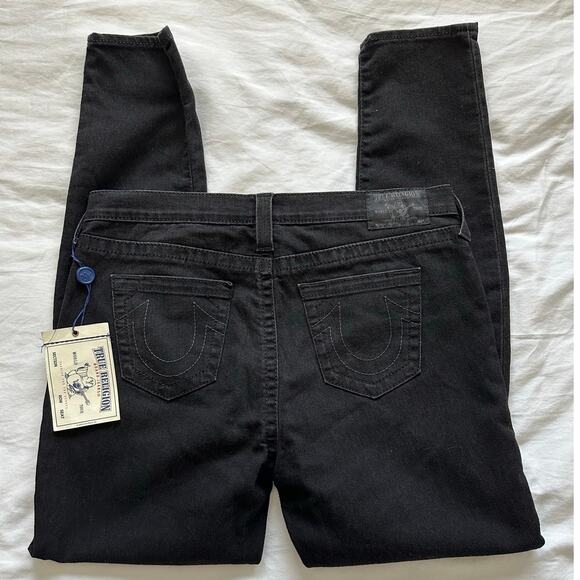 TRUE RELIGION BASIC LEGGING BLACK JEANS SIZE 34 MSRP: $178.00 - Picture 16 of 16